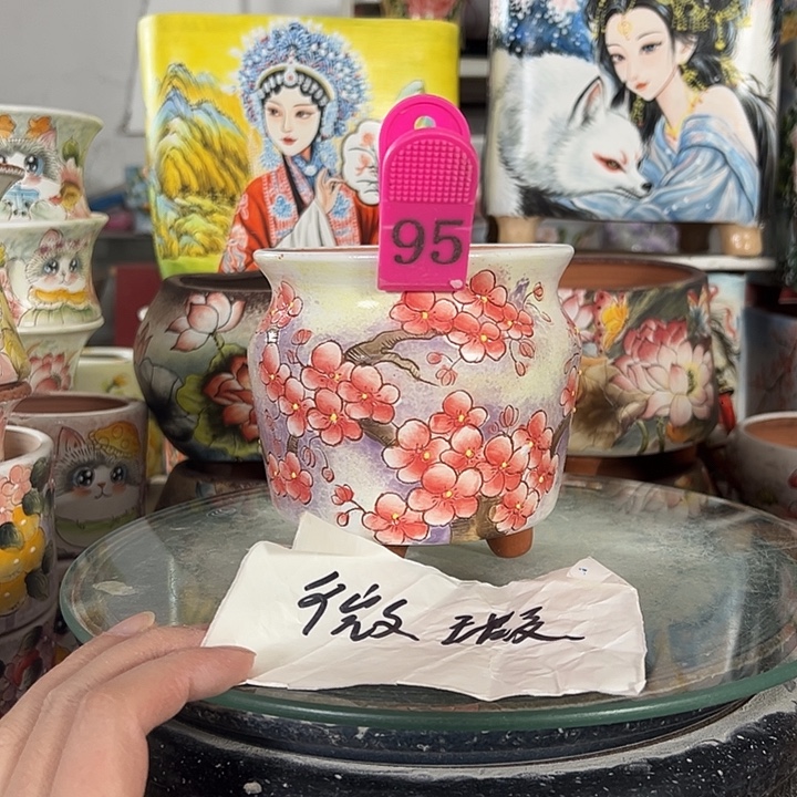 景德镇手绘花盆性价比超高