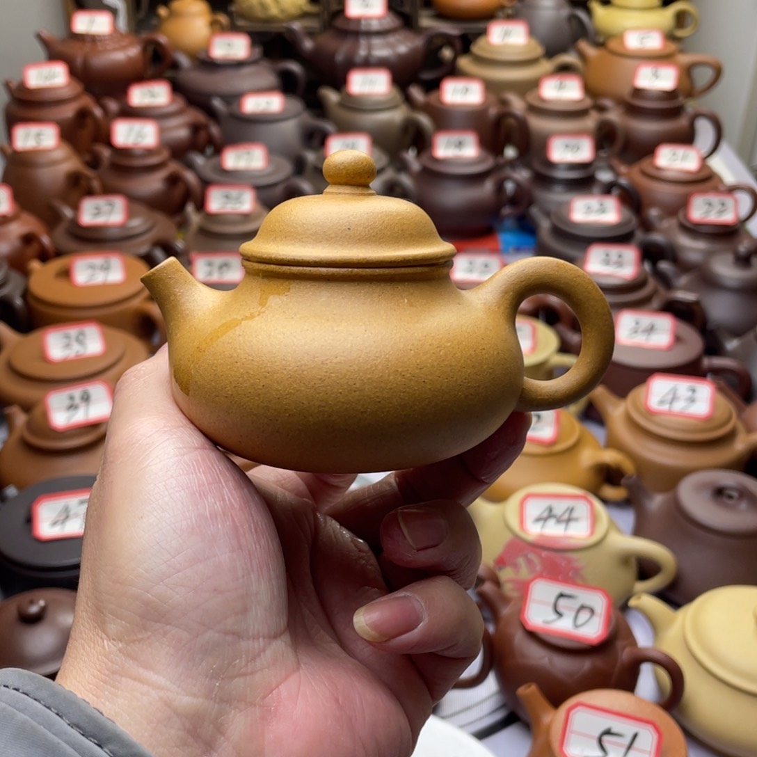 紫砂茶壶宜兴紫砂半手工