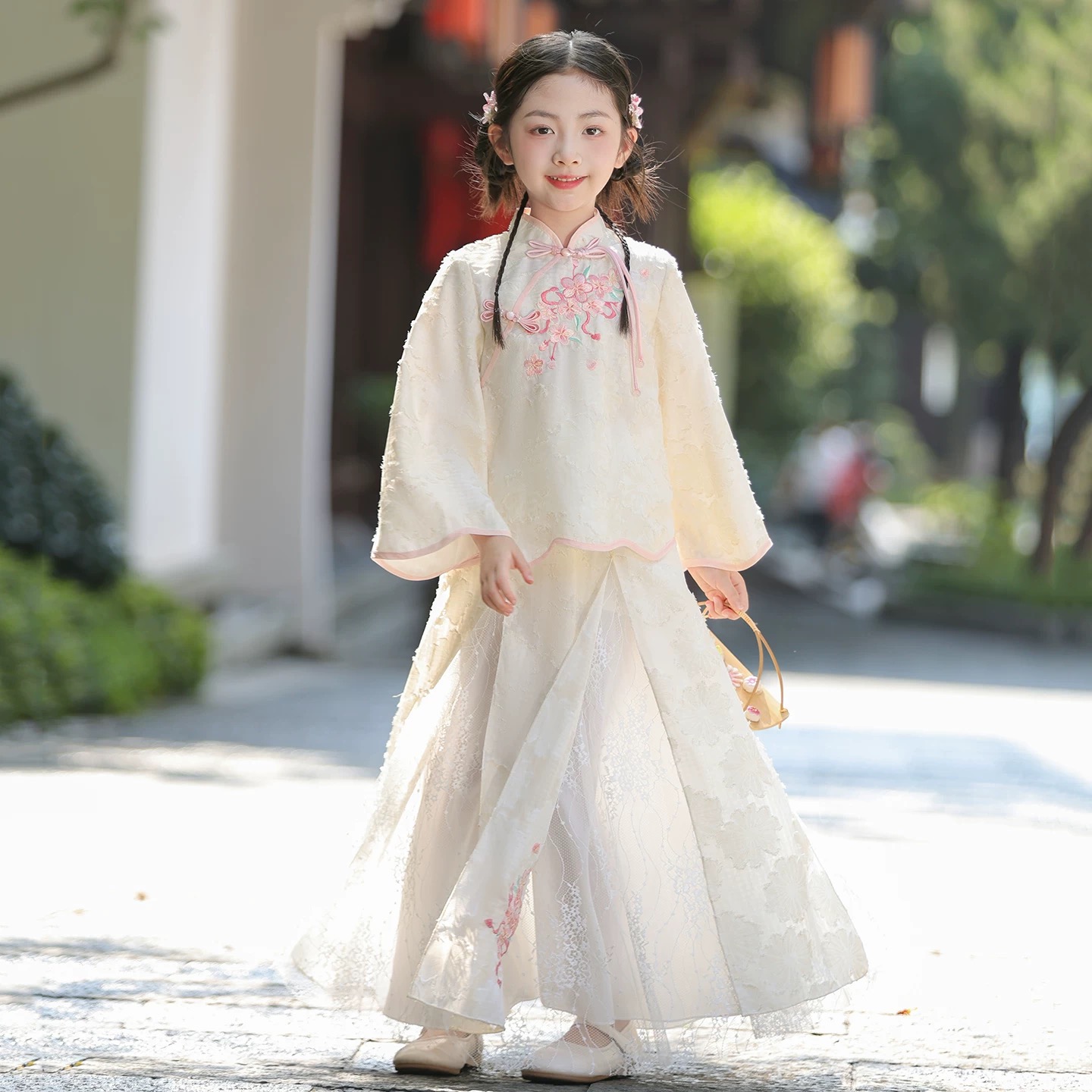 2025新款女童汉服套装儿童中国风唐装小女孩新中式古风中秋节春秋