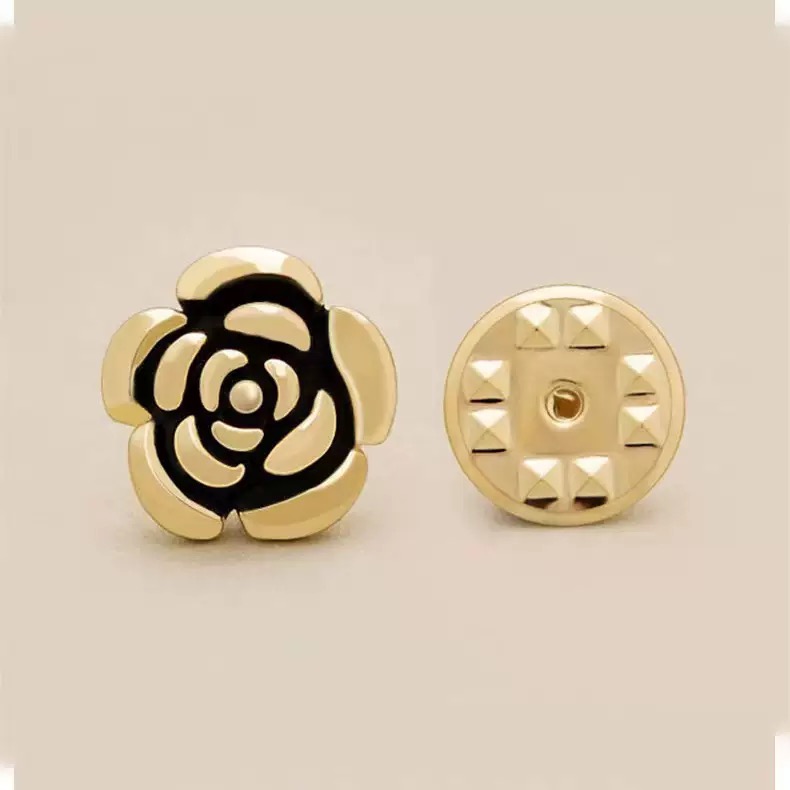 合金胸针 【小黑玫瑰】迷你防走光领针时尚百搭复古法式小众1117