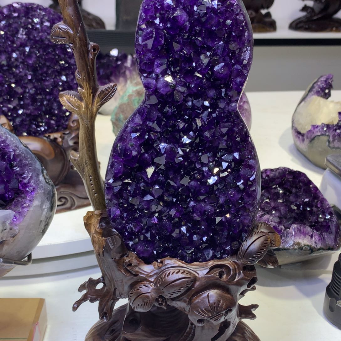 未镶嵌大型摆件（非配饰）紫晶?****了紫晶