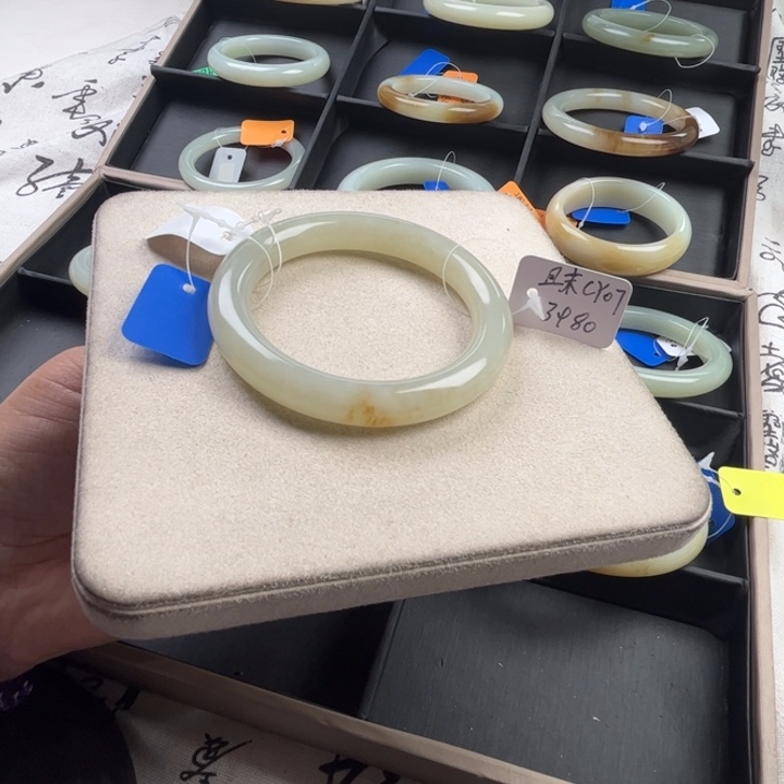 未镶嵌手镯和田玉玲珑美镯58.3