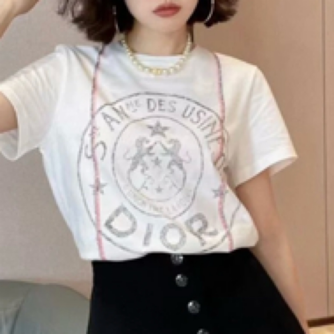 99新 DIOR/迪奥 A100313/字母印章印花短袖/S码