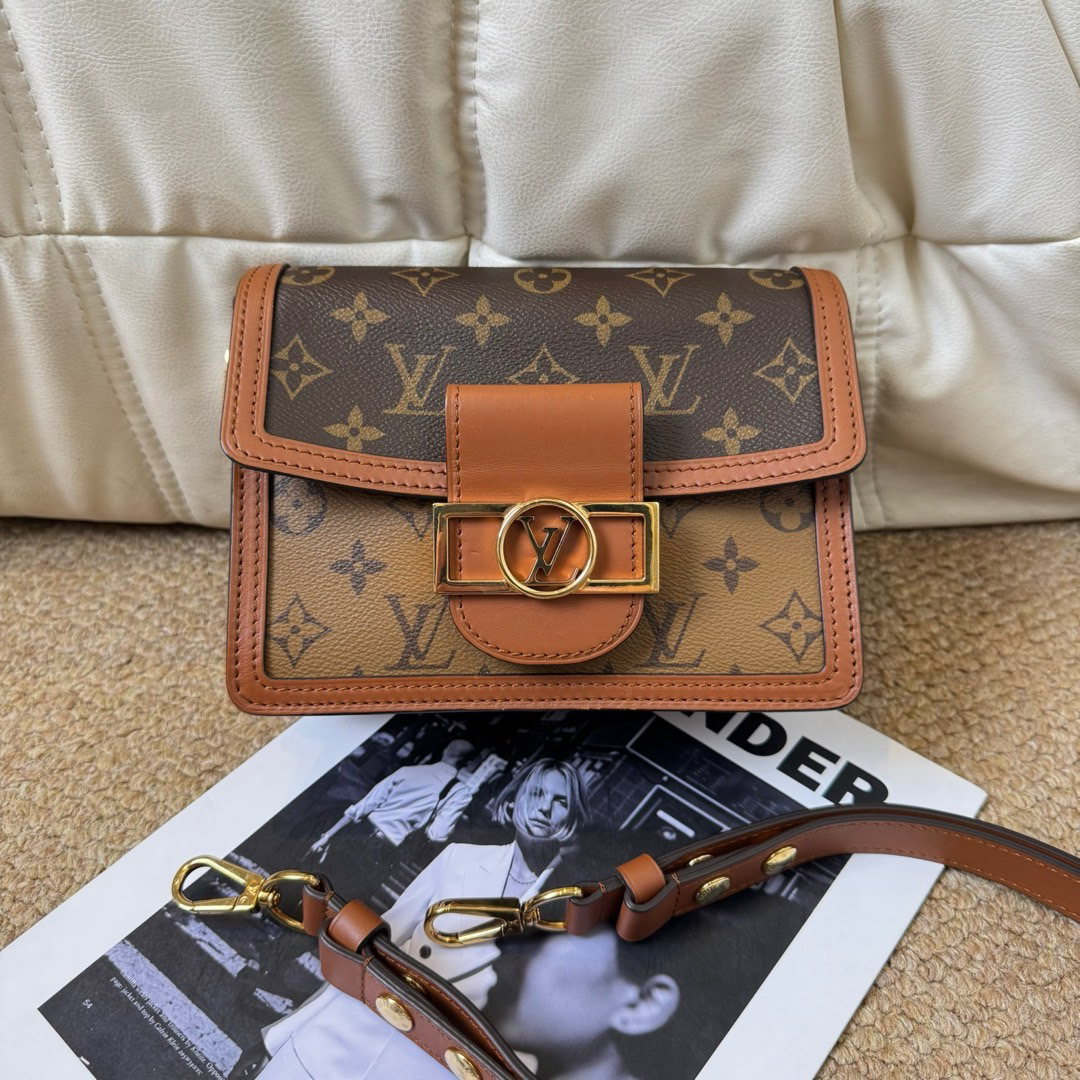 95新 LouisVuitton/路易威登 fl66老花达芙妮小单肩包/680030598