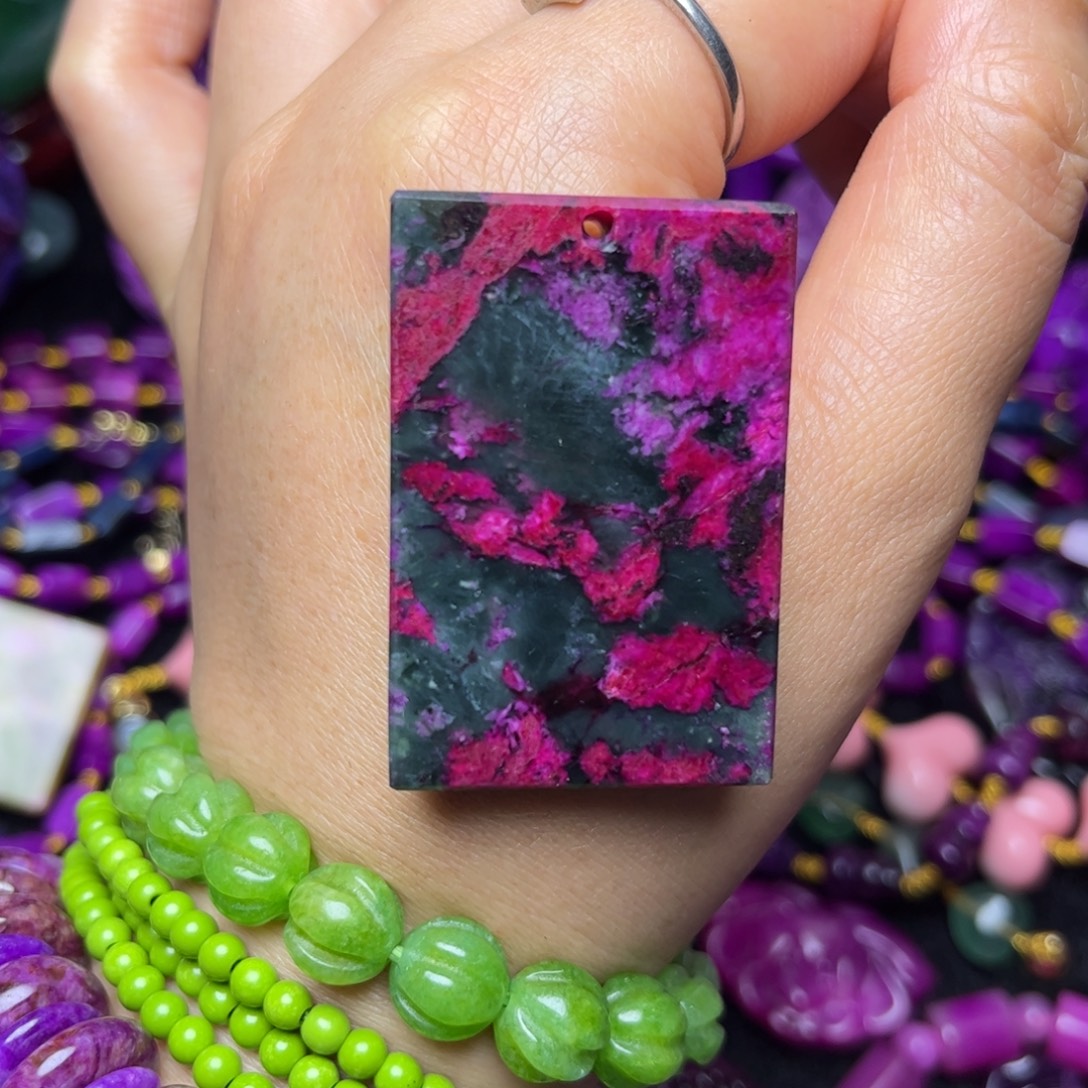 紫泥高品老油丝绒17送万能扣方便搭项链