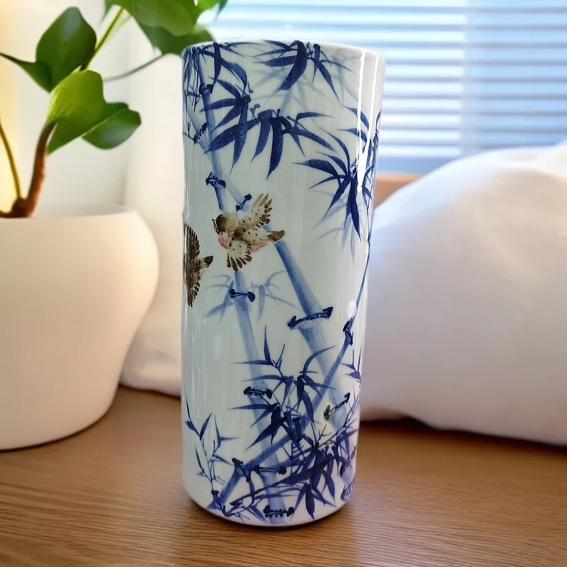 景德镇钟一鸣老师手工手绘花瓶