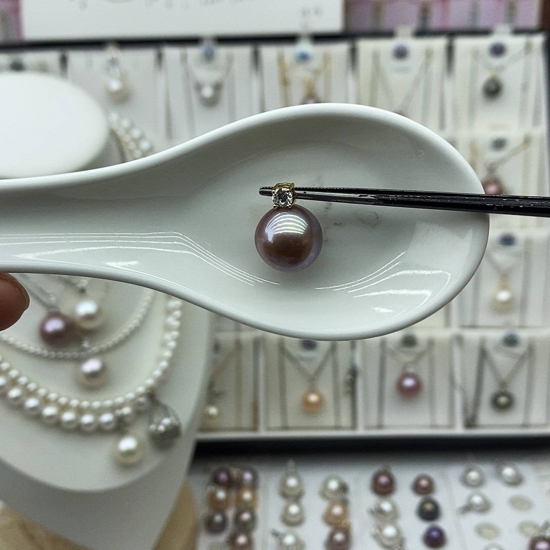 不带链子淡水珍珠银S925镶嵌