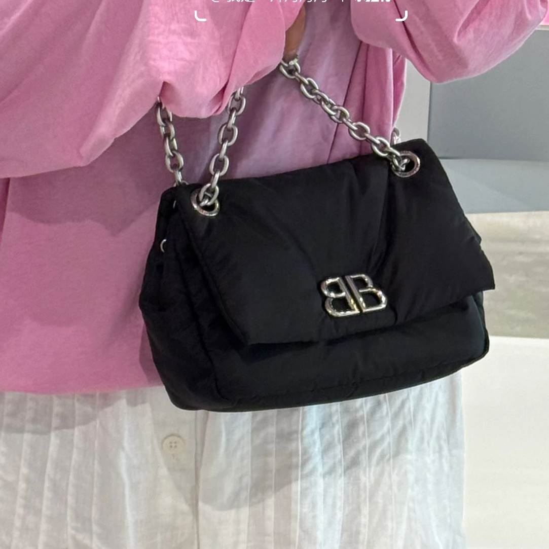 95新 Balenciaga/巴黎世家 阿白奢品/巴黎世家 尼龙monaco单肩包