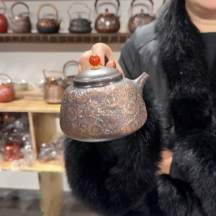 恰***鸟紫铜手工制作摆件