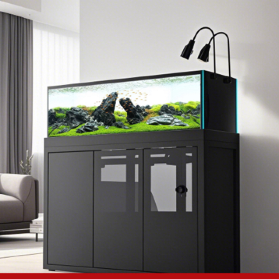 生态溪流缸赫希极窄溢流野采南美原生缸创意造景鱼缸屏风水切底滤