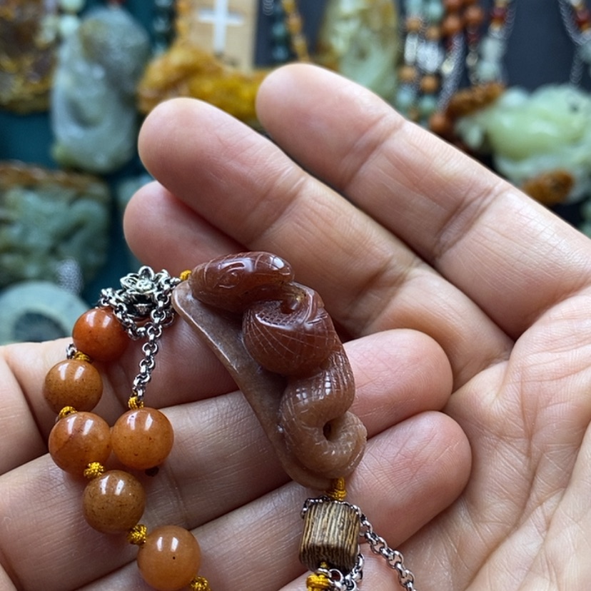 【闪购商品】蛇纹石玉手牌未镶嵌丫****3