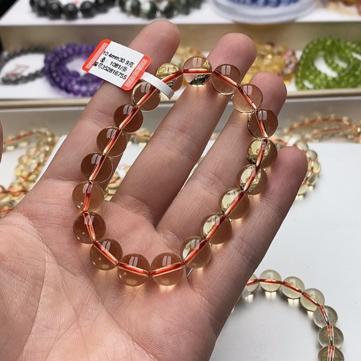 【闪购商品】黄晶手链未镶嵌柒*虹天然黄水