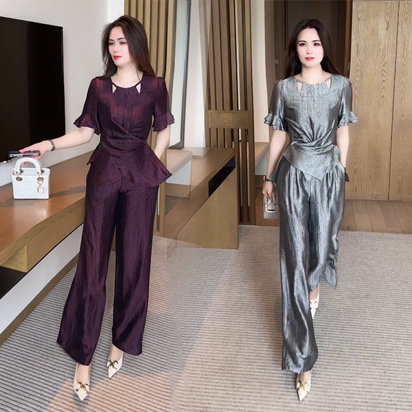 2025新款夏季新款穿搭洋气时尚气质收腰修身不挑人减龄套装