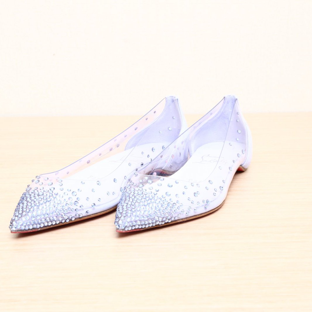 全新未使用 Roger Vivier/罗杰·维威耶 小花佳珊 麂皮水钻 平底鞋