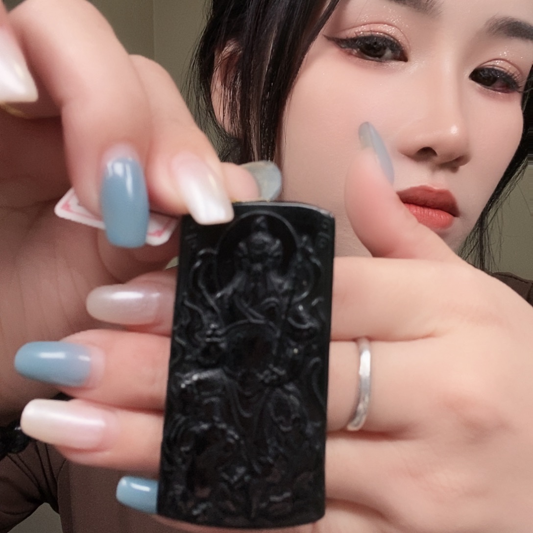 哲***柒岫玉未镶嵌颈饰天然A货挂件124