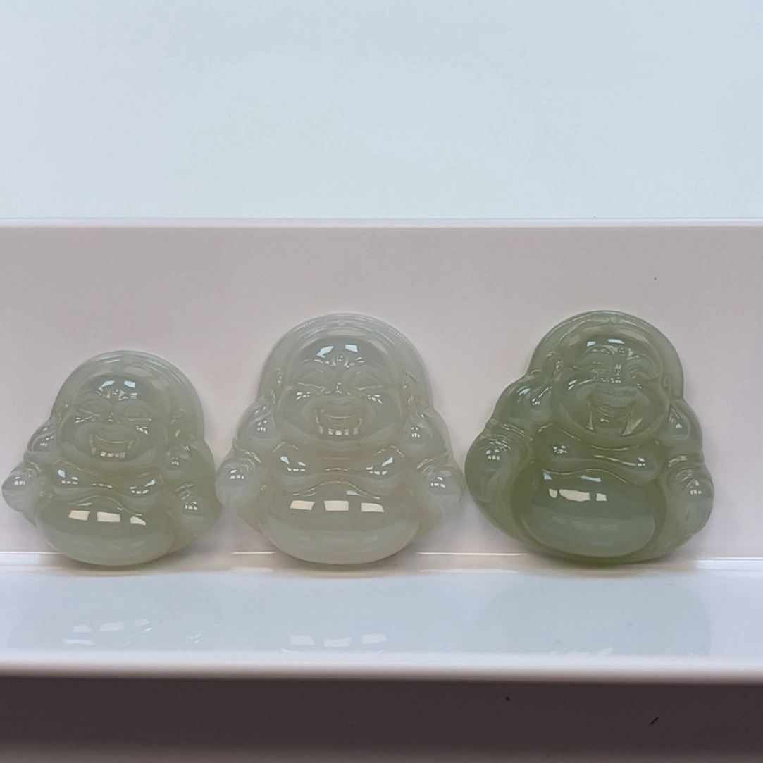 天然和田玉 大肚笑面弥勒佛（多样性拍一发一）雕刻精美穿戴百搭