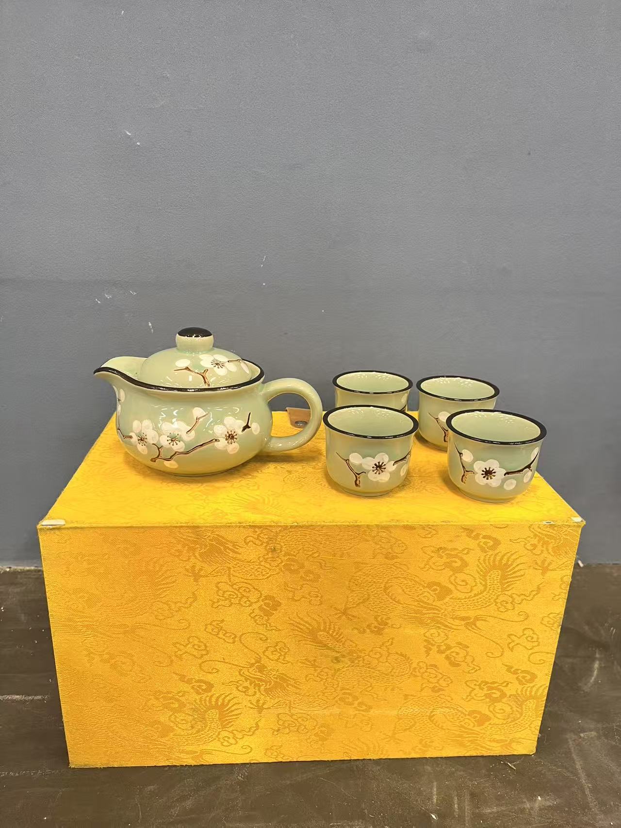 梅开五福高端瓷器套组