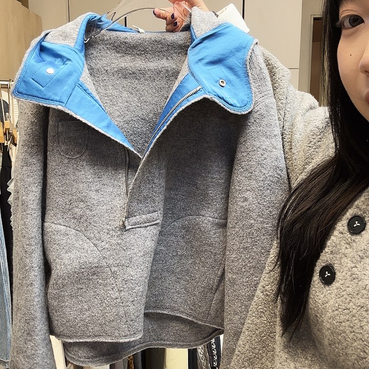 deep连帽毛呢s码111