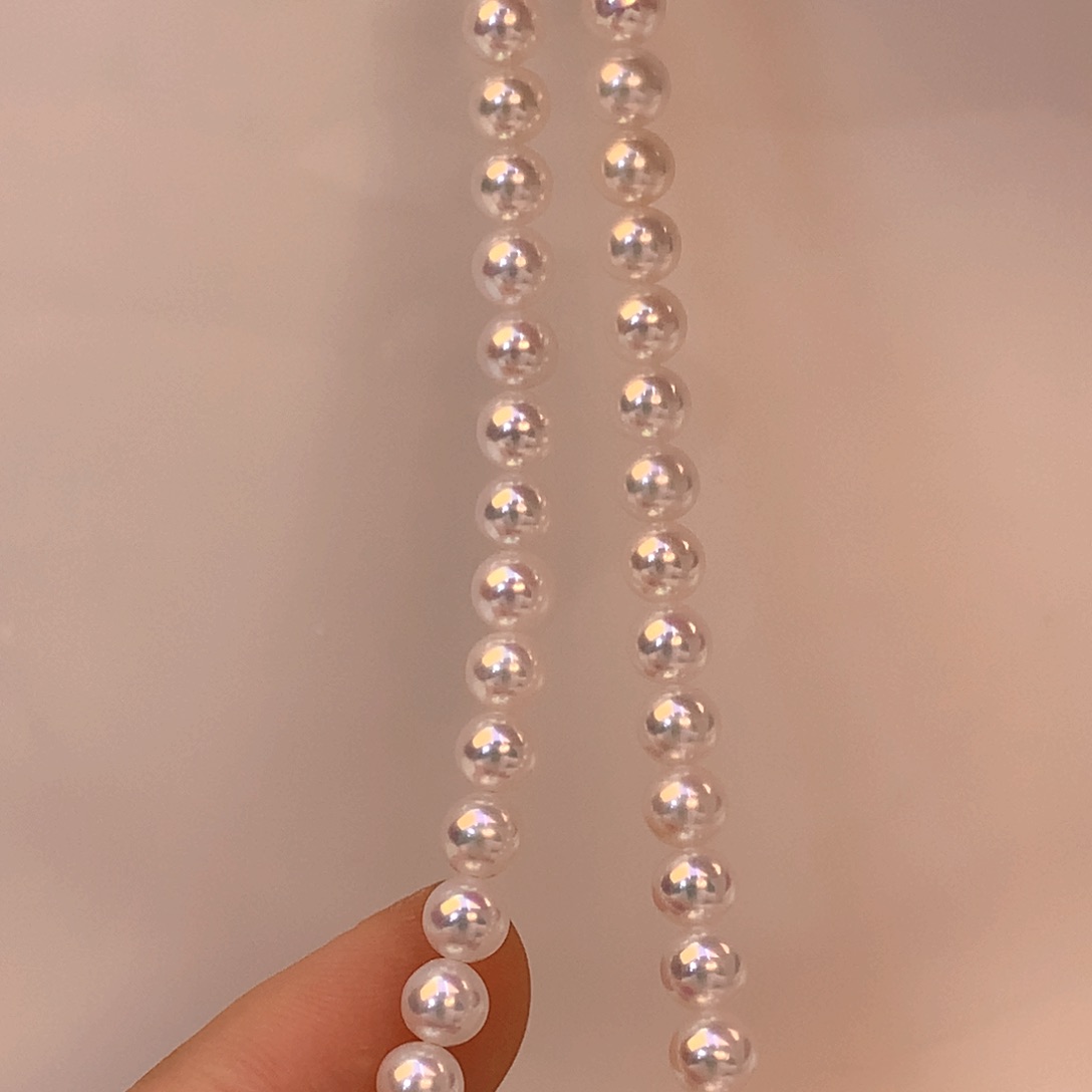 淡水珍珠颈饰18K金镶嵌