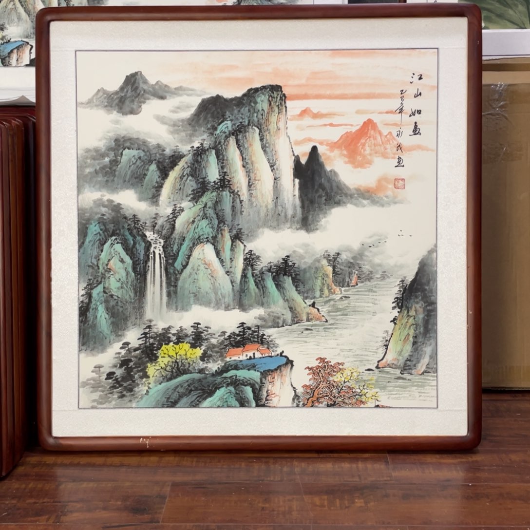 国画带框尺寸83*83厘米