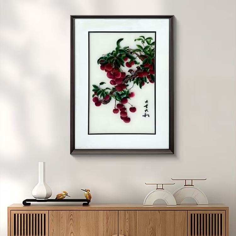 刺绣玄关客厅餐厅沙发壁挂画房间卧室走廊大吉大利6080