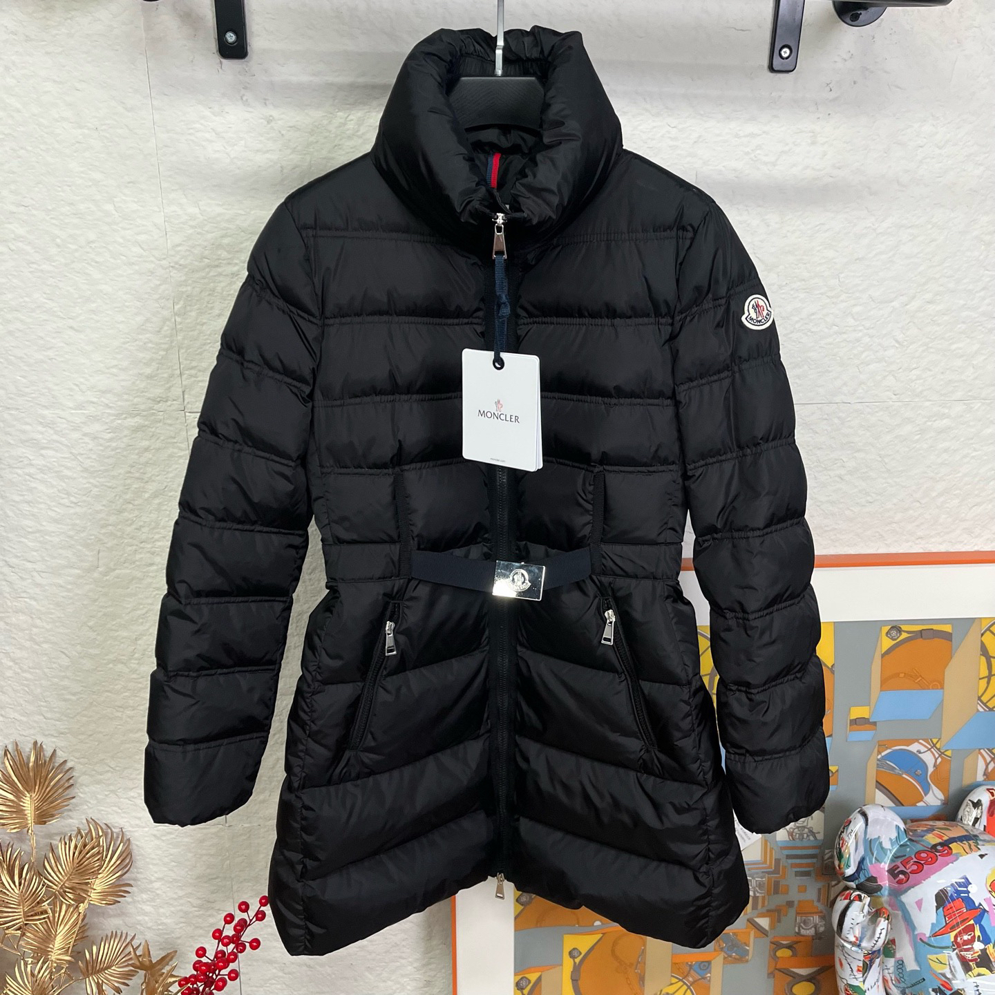 未使用 MONCLER 长款收腰羽绒服/3码/2512163