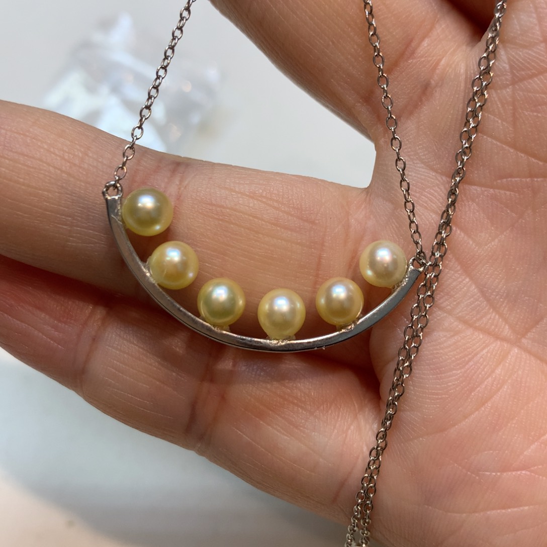 海水珍珠颈饰银S925镶嵌