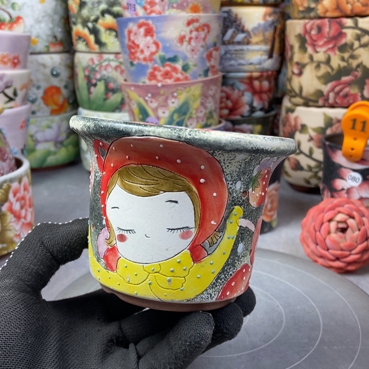 红陶景德镇艺术手绘作品