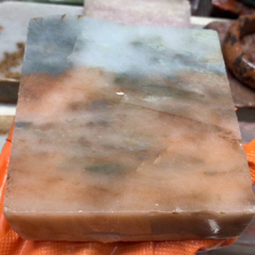 【闪购商品】未镶嵌手镯石英岩玉三彩天山