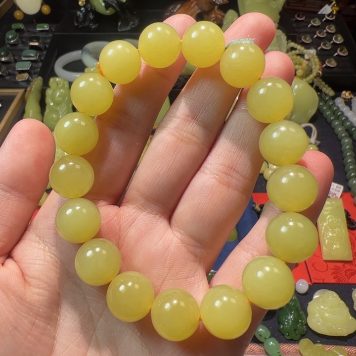 和田玉（黄玉）颈饰未镶嵌