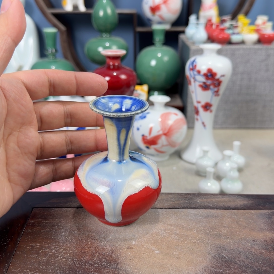 陶瓷手工小花器摆件