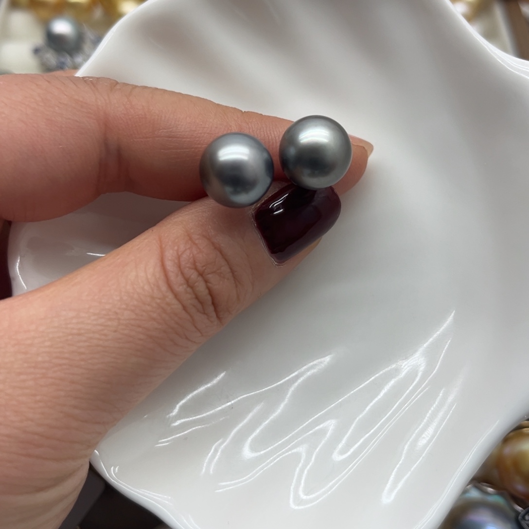 耳饰海水珍珠银S925镶嵌