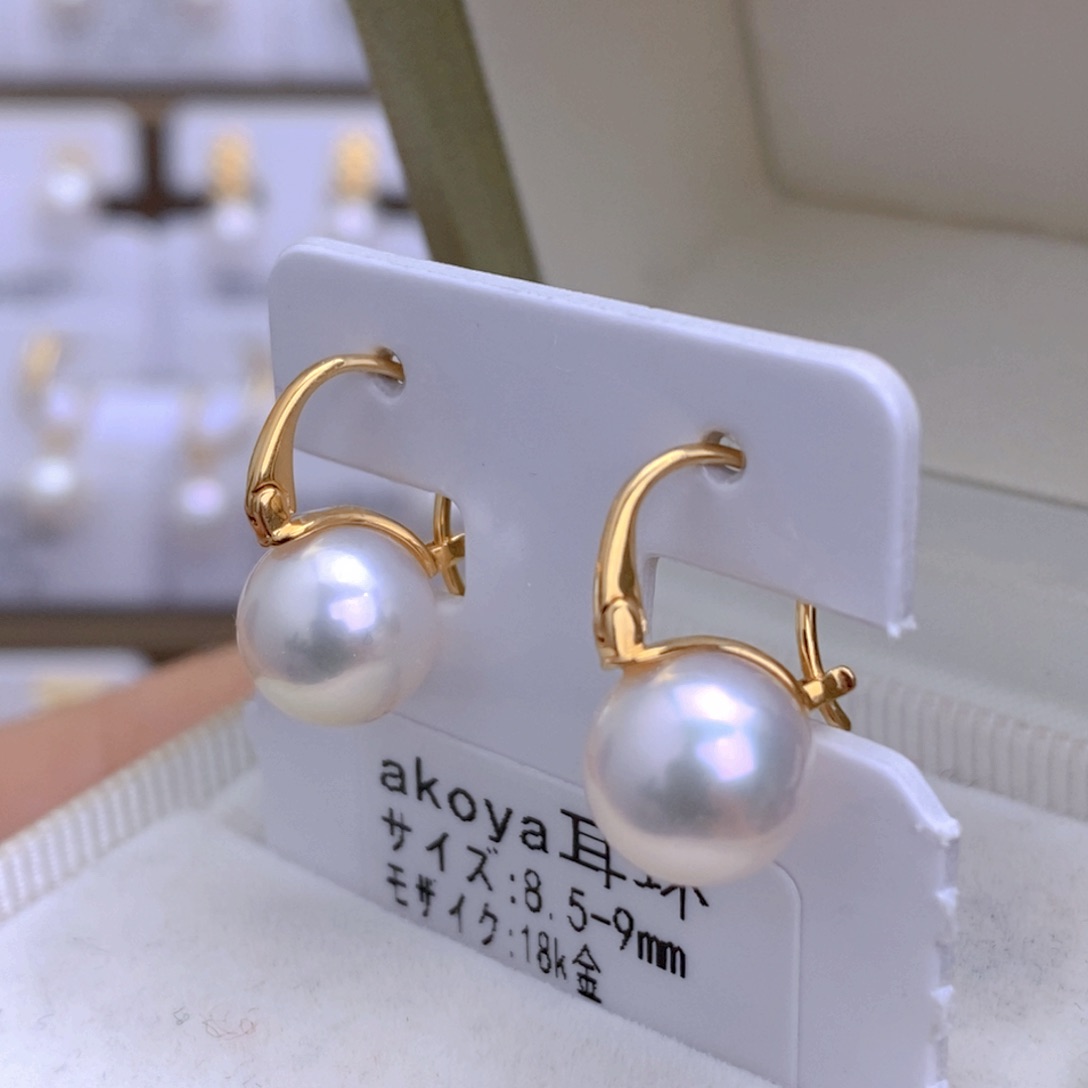 海水珍珠耳饰18K金镶嵌