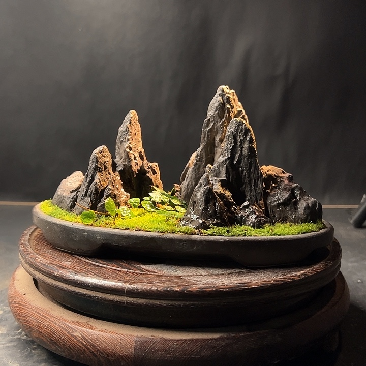 009手工制作宋山石盆景