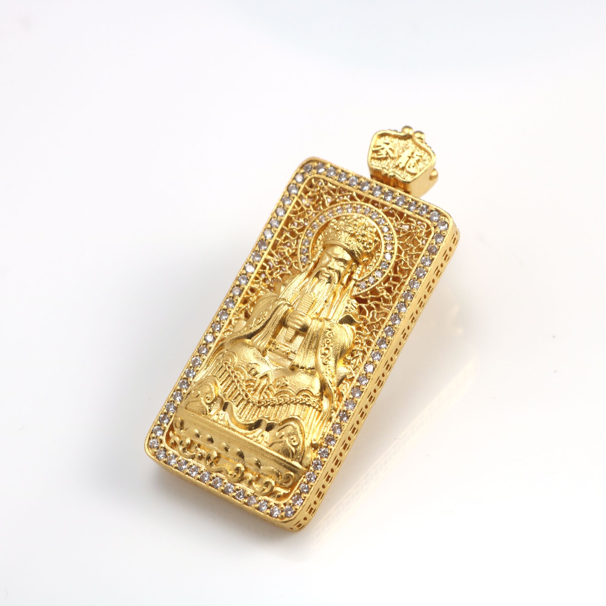 【五爷赐福·福鑫古法工艺】足金999黄金吊坠黄金文玩配饰高保值收藏