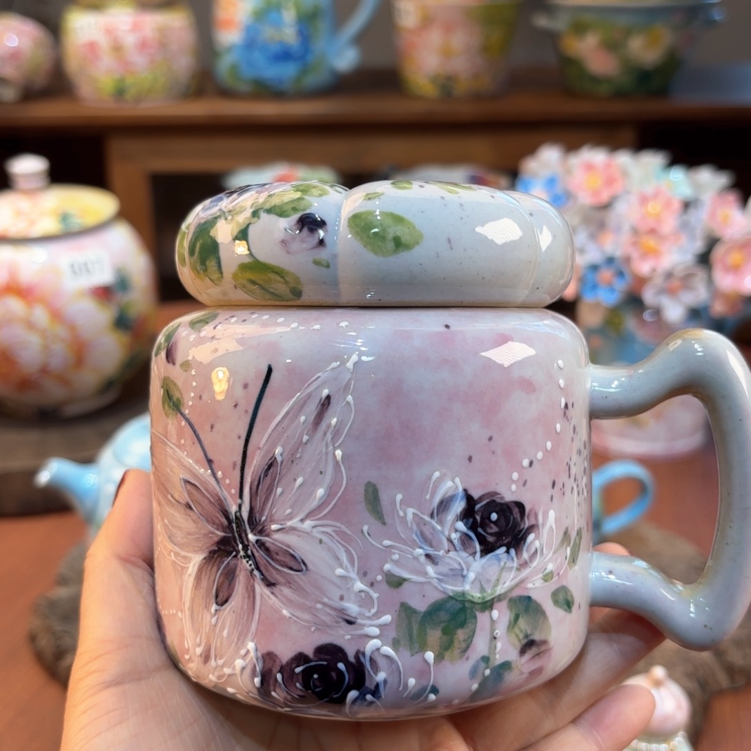 景德镇手绘高温釉下彩陶瓷茶具