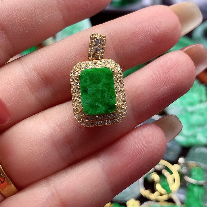 颈饰银S925镶嵌翡翠翡翠