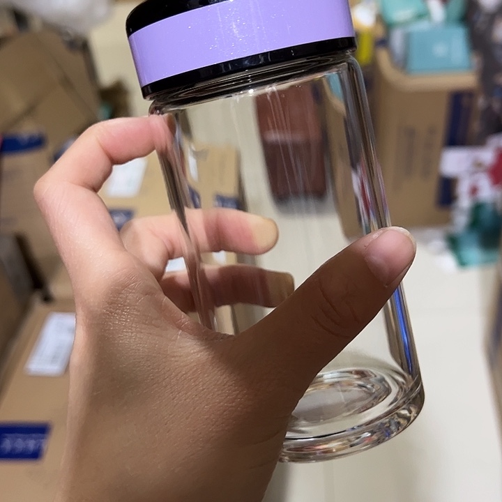 玻璃杯3103103107782紫色单层烫手玻璃杯