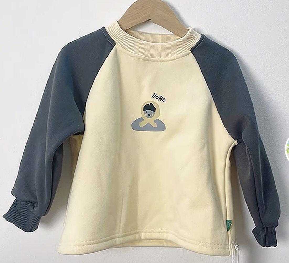 501:  小童纯棉加绒保暖卫衣