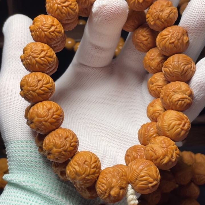 浴***雄猴头核桃吊坠猴头