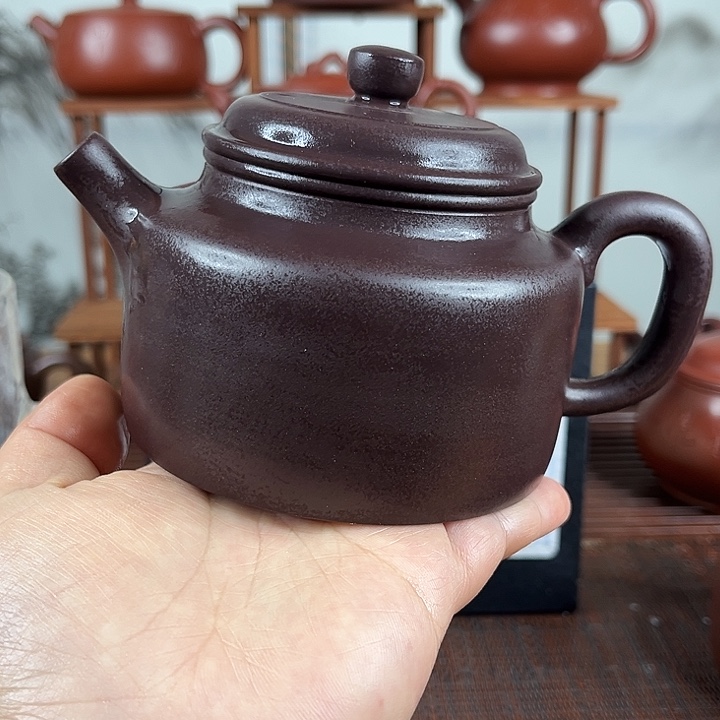 流***雪紫砂茶壶微瑕处理