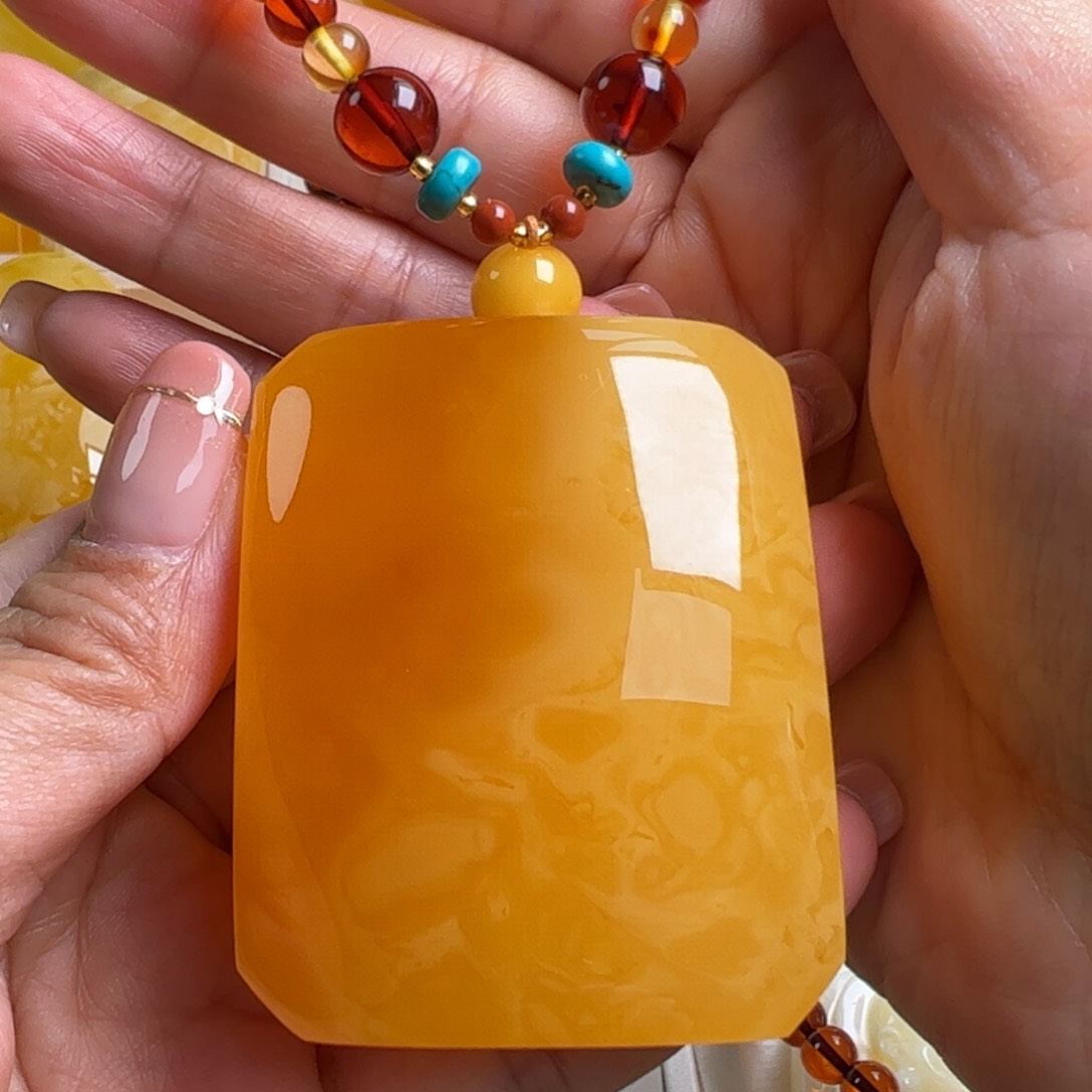 蜜蜡毛衣链未镶嵌无优化