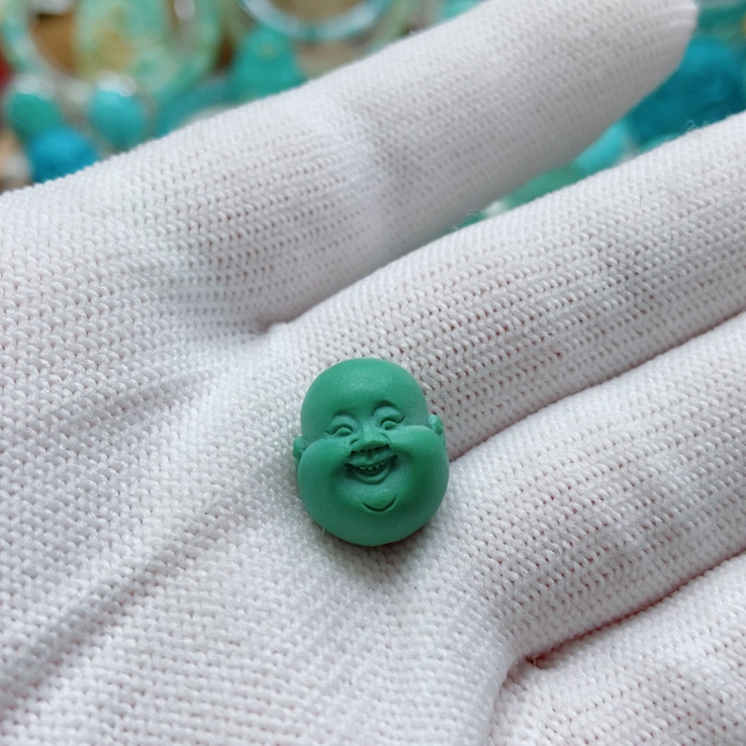 绿松石未镶嵌弥勒佛