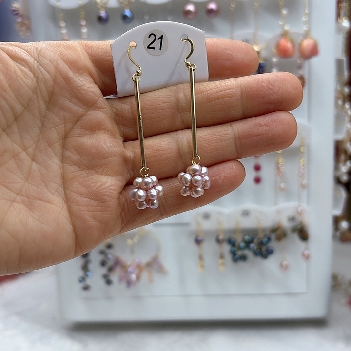 淡水珍珠发饰银S925镶嵌