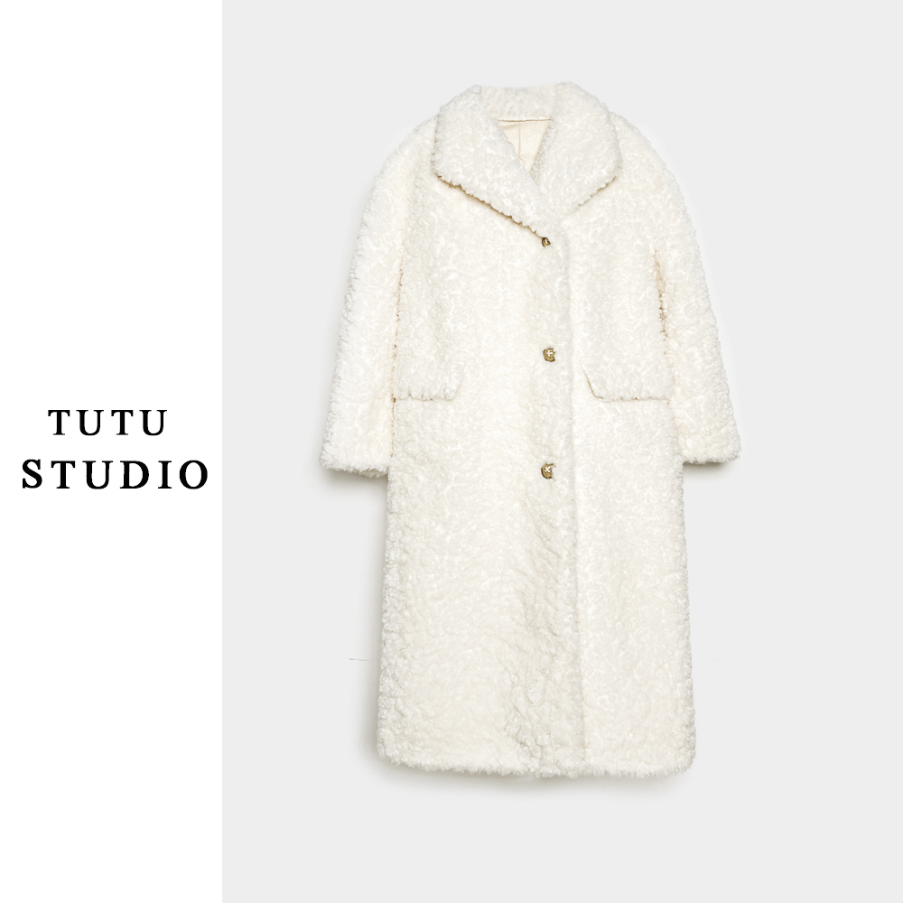 NIMðSHI【璐璐】编号23羊羔毛时尚长款外套女时尚气质百搭T0001