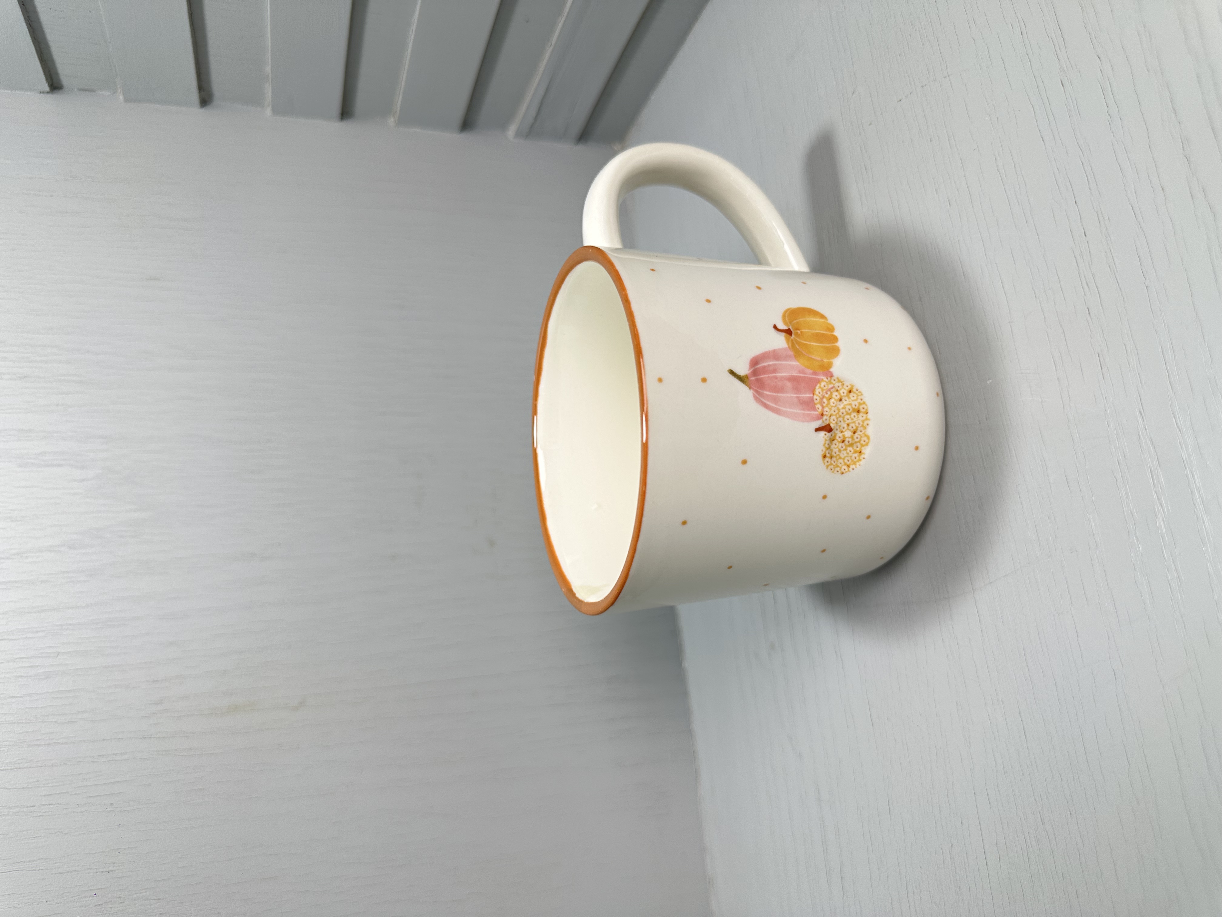 南瓜家族马克杯可爱风简约风栗子色咖啡杯 水杯 早餐杯 牛奶杯