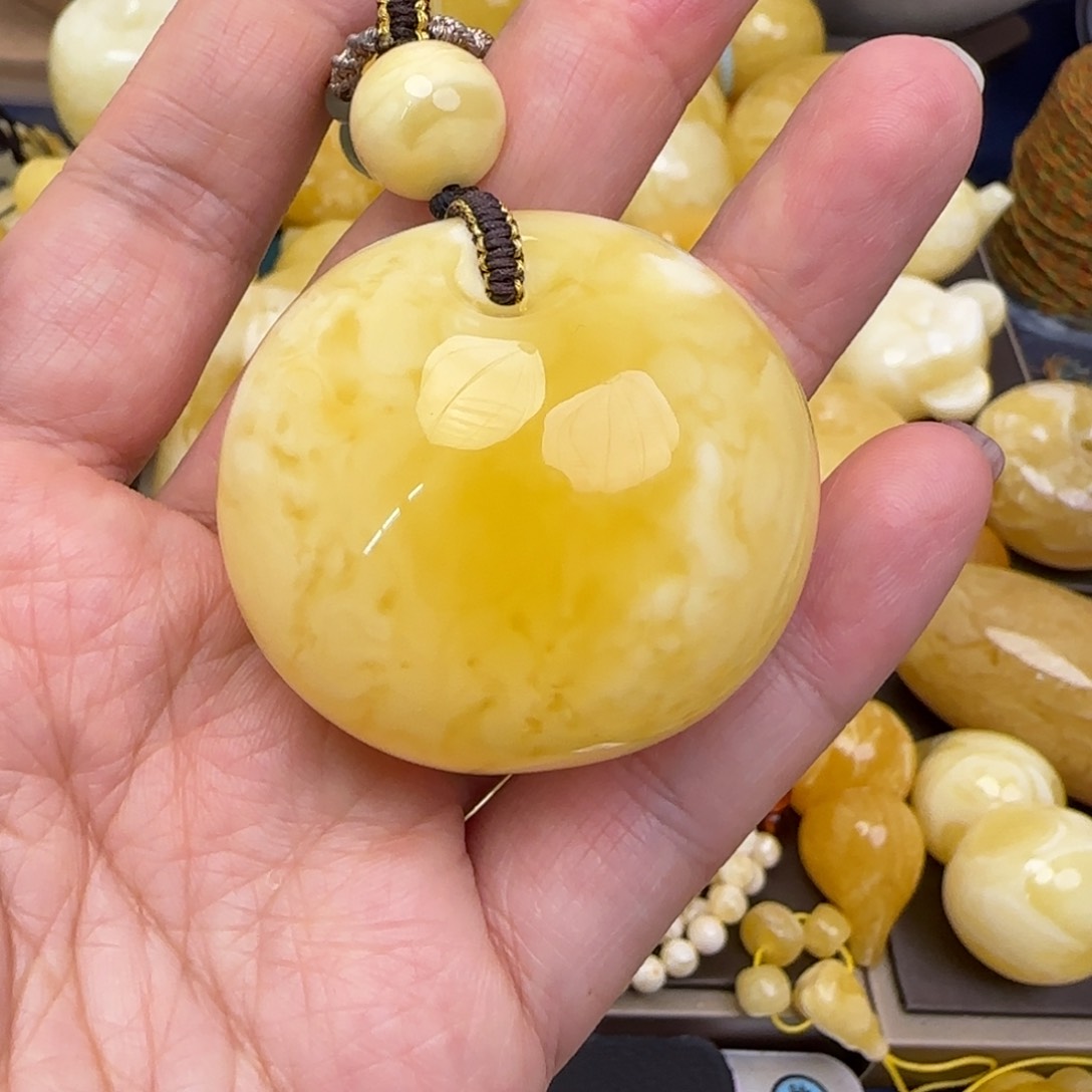 未镶嵌蜜蜡颈饰天然蜜蜡 