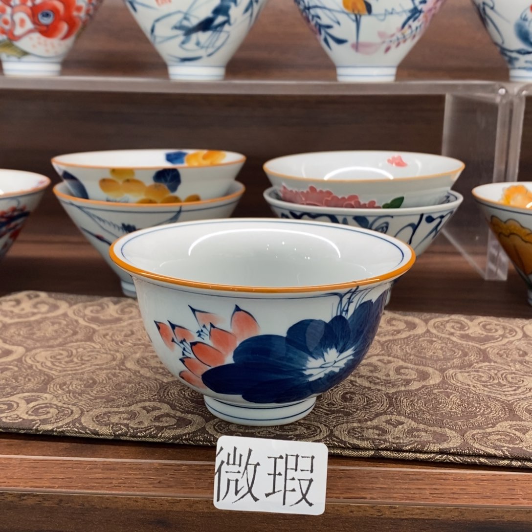 釉下彩老陶泥手工绘制