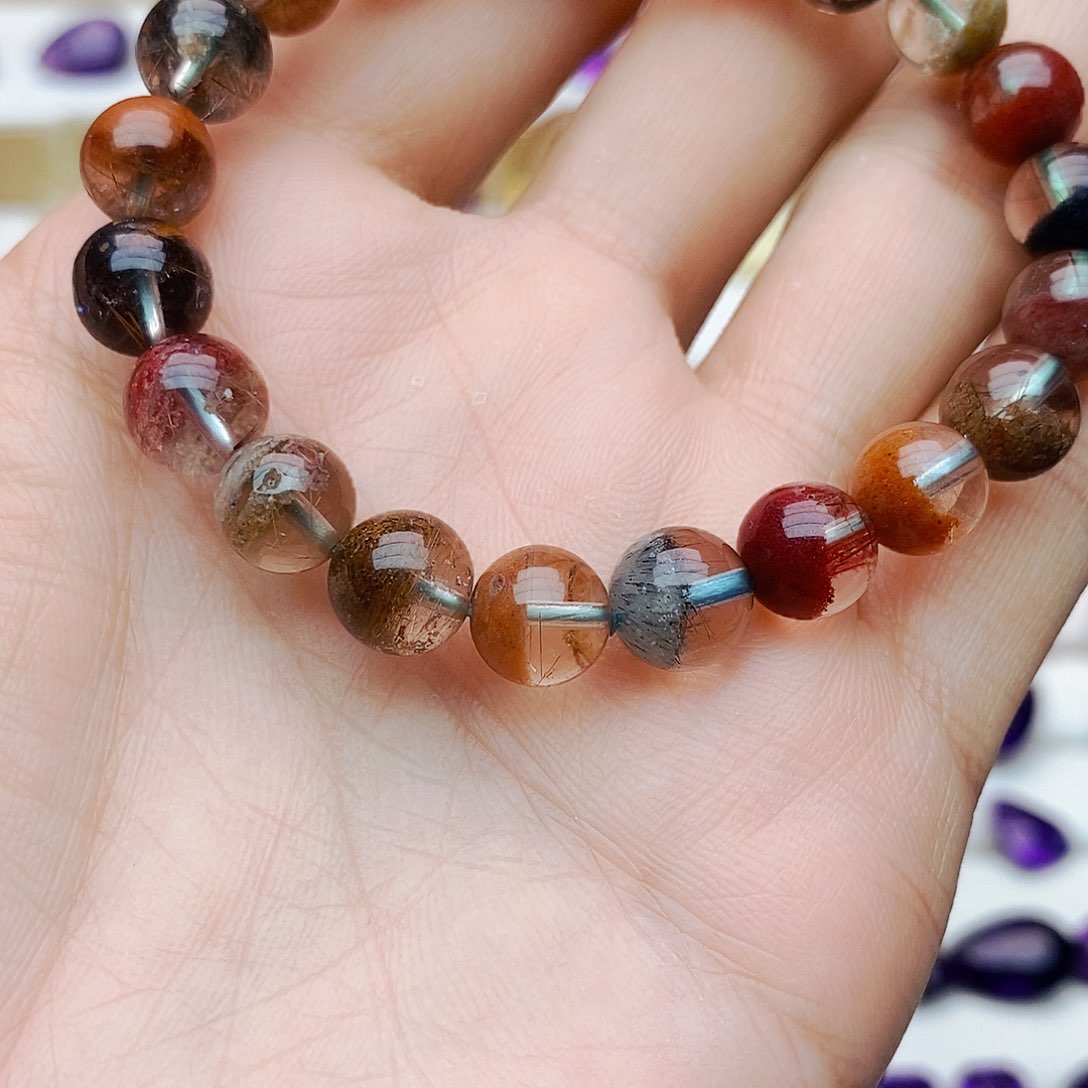 水晶彩幽灵手串未镶嵌