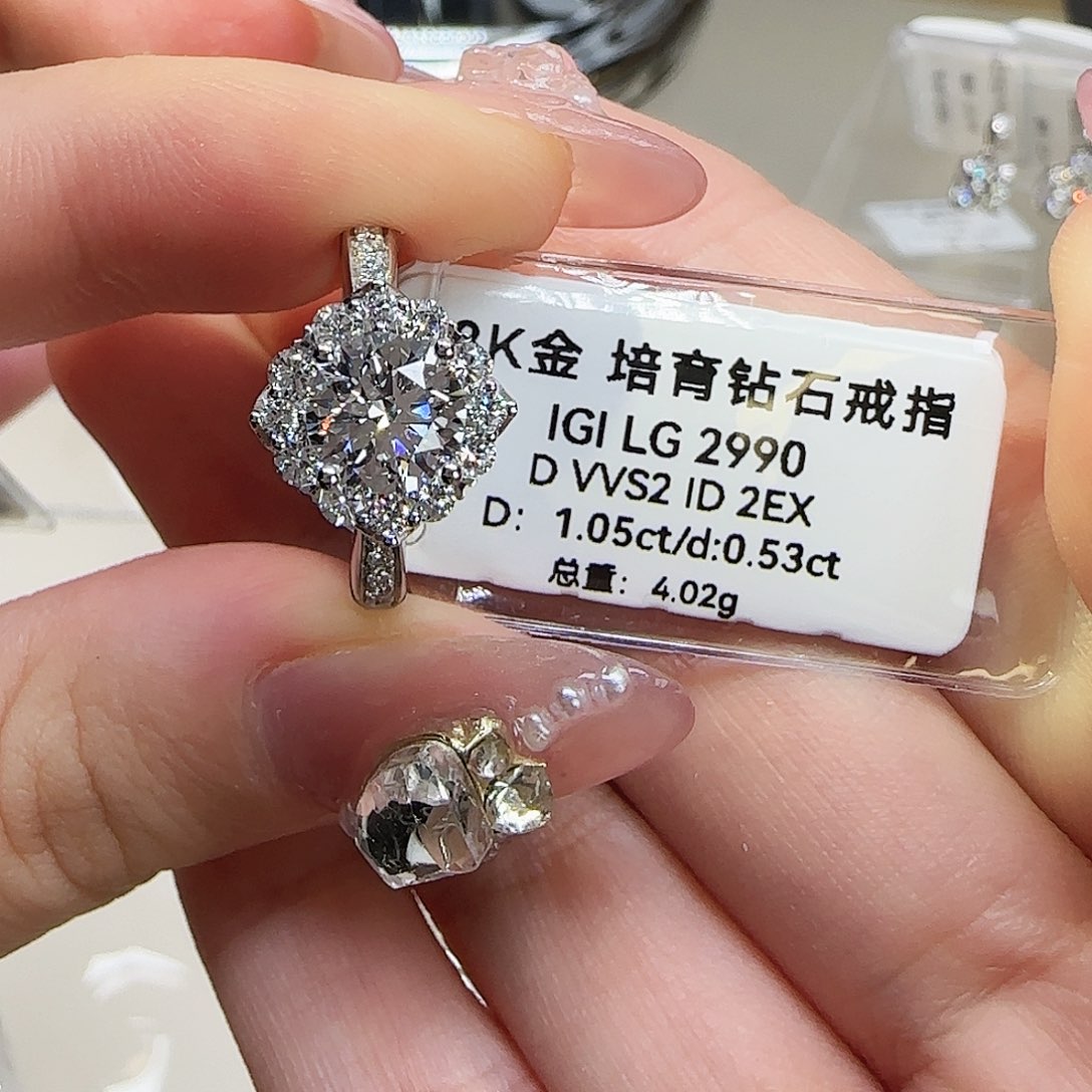 实验室培育钻石18K金镶嵌?****?一克拉灿若星辰 11